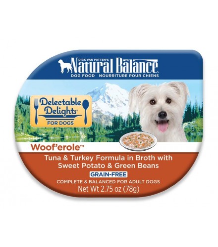 Natural Balance Delectable Delights Woof'erole in Broth Dog Food 24ea/2.75oz